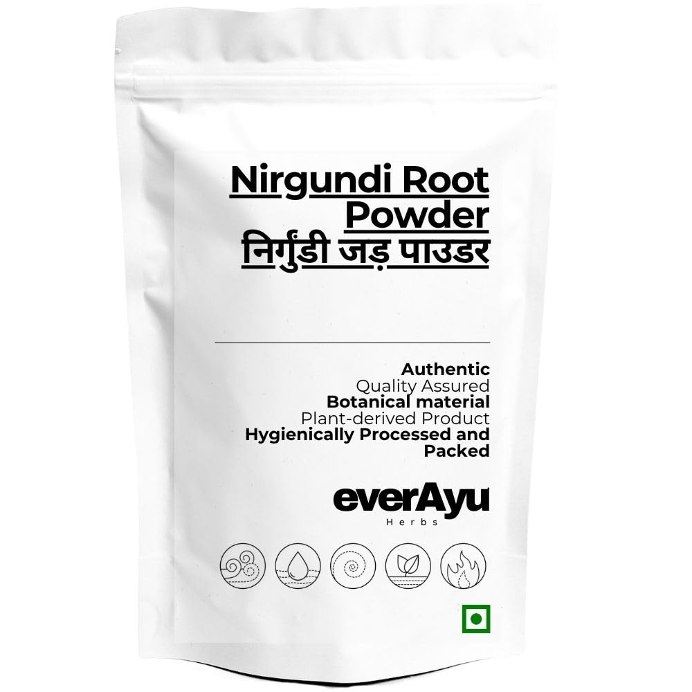 Nirgundi Root Powder 50gm – Vitex Negundo Root (Dried) | Nirgand Powder | Nishinda | Samalu | Huang Ping | 50gm