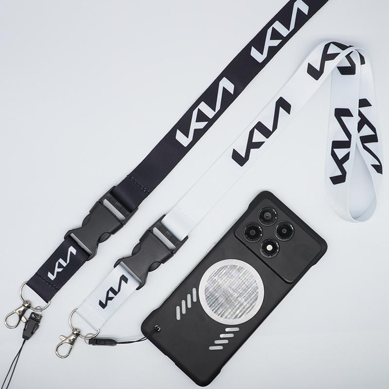 AUPJ5 Lanyard Car Key Holder Phone Neck Straps Car Keychain Ring For Kia KN Sportage Morning Ceed Picanto Rio ProCeed Niro Accessories