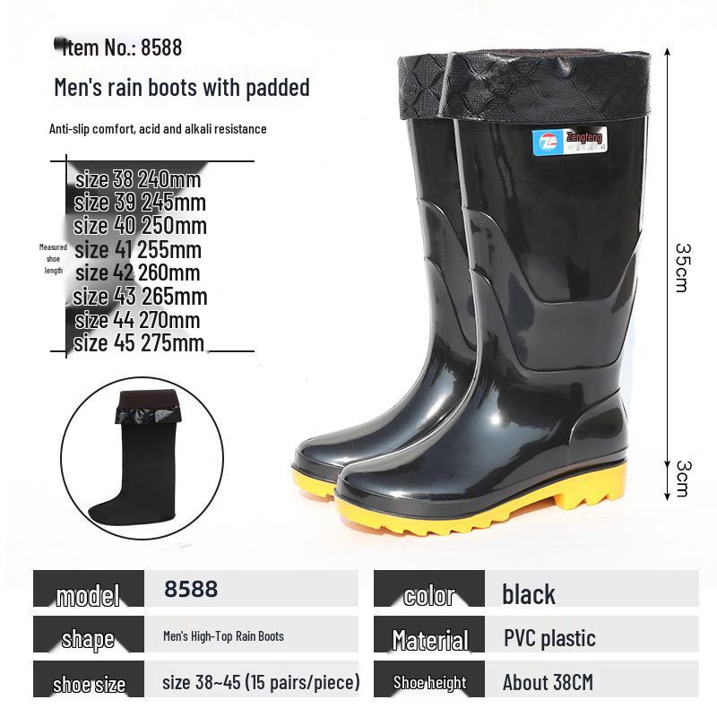 Zengfeng Pánské nepromokavé protiskluzové holínky s vysokým svrškem