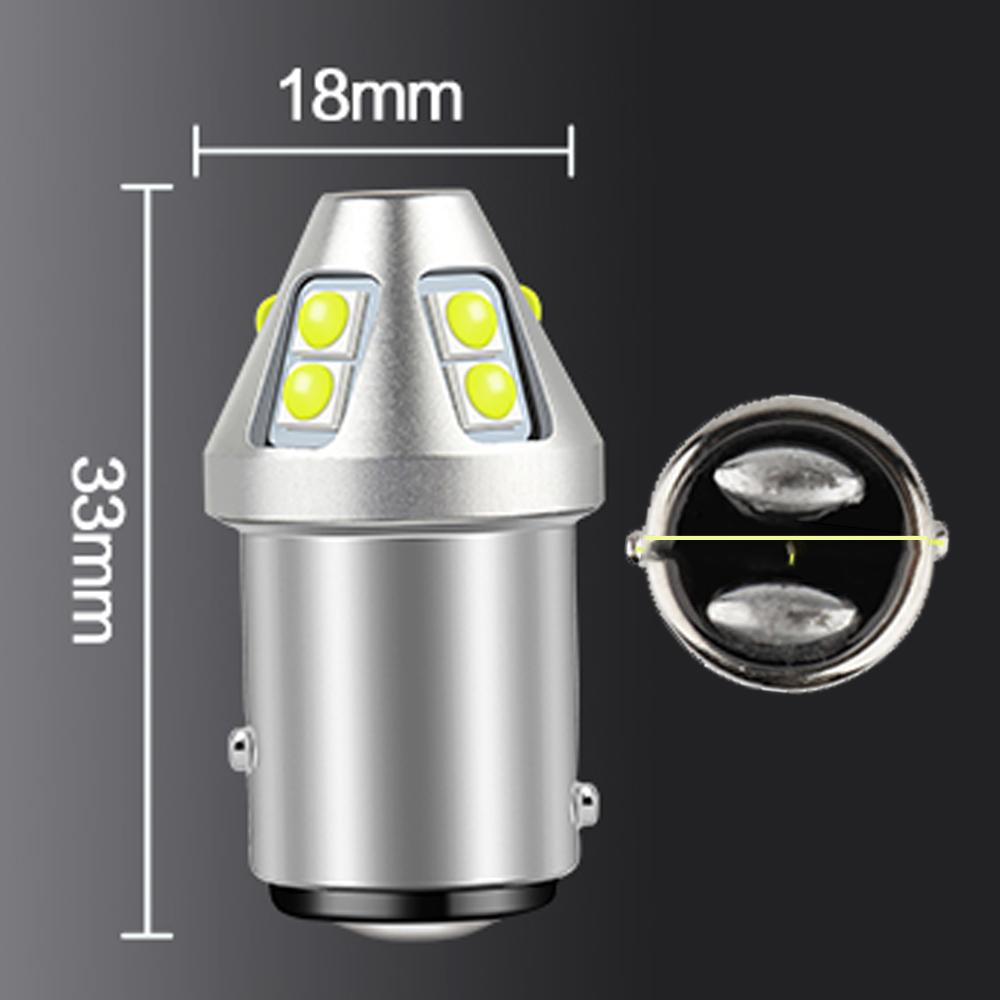 2Pcs R5W R3W R10W S25 1156 BA15S P21W PY21W BAU15S 1157 P21/5W BAY15D LED Bulbs Stop Tail Signal Lamp Rear Fog Light 12V 24V