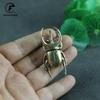 Solid Brass Insect Trypoxylus Figurines Miniatures Tea Pet Funny Beetle Crafts Collection Desktop Small Ornament Home Decoration