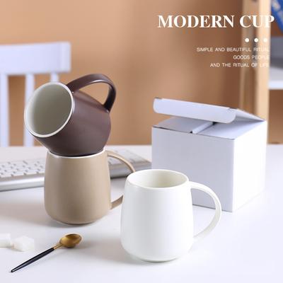 Water Cup Ceramic Mug Creative Cup with Handle Office Simple Couple Water Cup Large Capacity Conference Cup