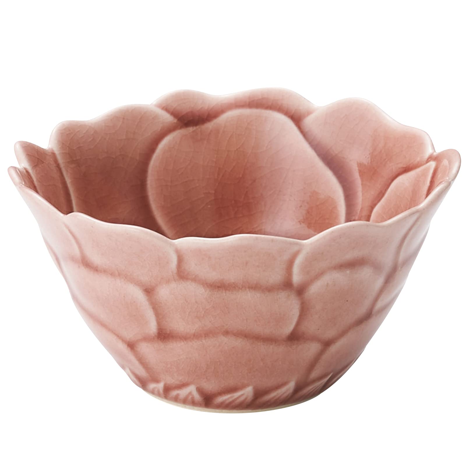 

Aito Seisakusho Salad Microwave and Dishwasher Coral Seto Made in Product Number 288564 Katachi Bowl, Approx. 11cm, Safe, Button, Pink, Ware, Japan,