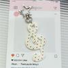 Fashion Vintage Keychain Organizer Retro Polka Dot Striped Music Note Star Bag Charm Cute Ins Keyring Holder Cute Funky Gift