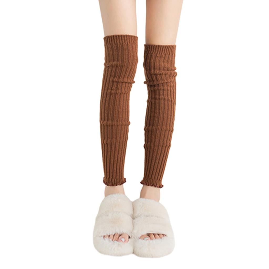 Women's Leg Warmer Fuzzy Knitted Leg Sleeve Winter Students Girls JK Foot Cover