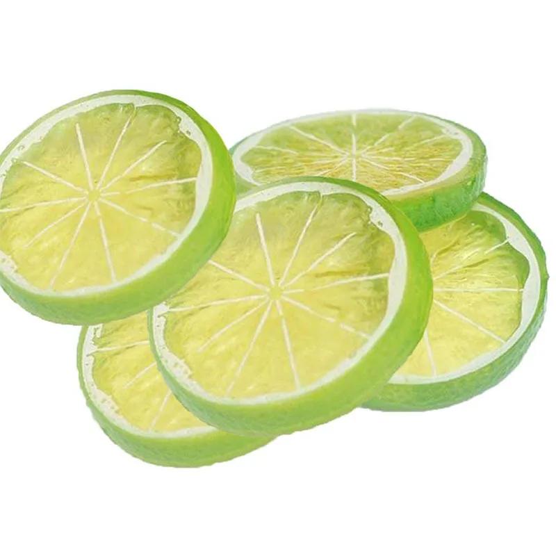 5pcs 2inch Artificial Lemon Orange Festive Party Supplies Fake Fruits Christmas Halloween Home Decoration Food Phography Props