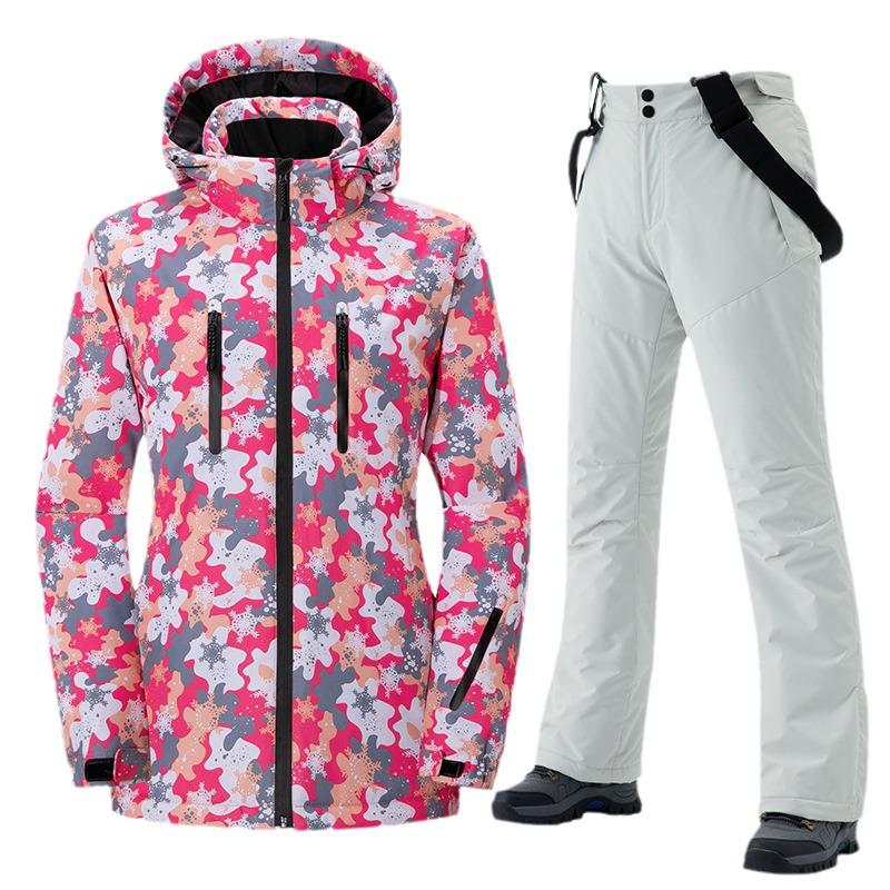 2024 Unisex Fleece-Lined Ski Suit: Thickened Cotton Jacket & Pants Set