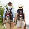 English Springer Spaniel Hund mit herzförmiger Sonnenbrille Rucksack Tagesrucksack Schultasche Umhängetaschen für Männer Frauen