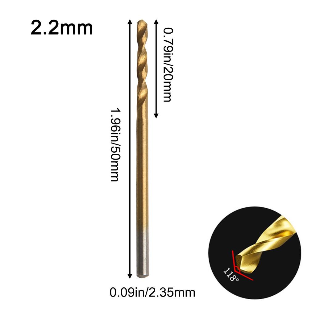 Miniature Drill Bit Set HSS with Shank Diameter of 2 35mm Perfect for DIY
