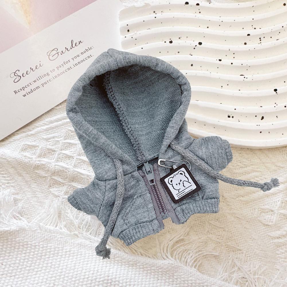 

Casual Hoodie for 17cm Dolls Cute Doll Clothes Fashion Sweatshirt Jacket Lovely Outfit Gifts for Doll Decoration Accessories серый
