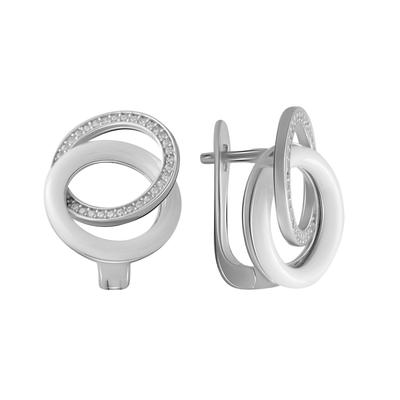 Silver Earrings with Ceramics (2068839) 5.67 Gr. 925 Samples