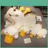 Duck Toy Plush Giant 5570cm Stuffed Big Mouth White Duck Lying Throw Pillow For Lover Sleeping Cushion Pregnant Leg