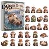 Festliche Tischdekoration Otter Adventskalender 2026, 24 Tage 2D Flache Acryl-Anhänger Weihnachten Otter Kalender Countdown-Kalender, Niedliche Cartoon-Figur