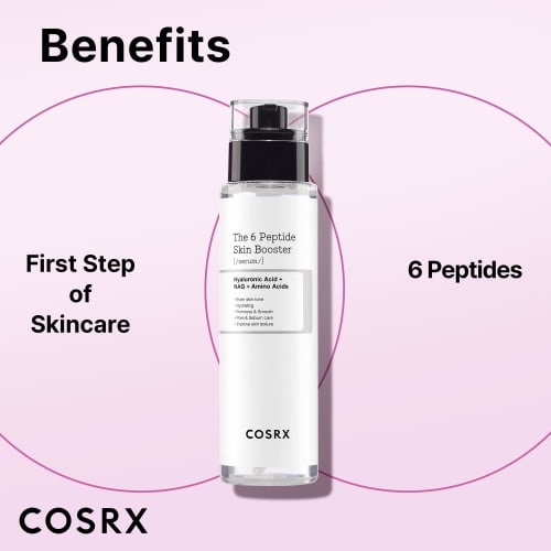 COSRX Peptide Booster Serum Peptide 6 Skin Booster Toner 150mL Peptide Serum Lotion Niacinamide Hyaluronic Acid Adenosine Allantoin Serum Emulsion NMF