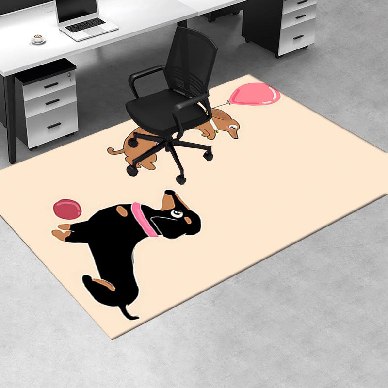 Dachshund Theme Chair Mat Office Carpet Oversized Rug for Home Decor, Sofa Mat, Desk Chair Mat, Gift Idea for Office and Living Room