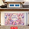 2D Floral Happy Birthday Backdrop Pink Rose Lavender Photography Background