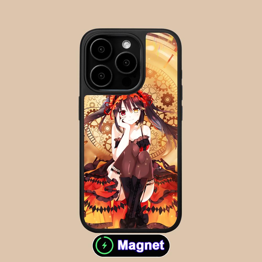 Date a Live Kurumi Tokisaki Matte Surface Magsafe Mobile Phone Case for iPhone 17 16 15 14 13 12 11 Air Pro Max Plus Colorful