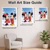 Disney Diamond Art Painting Kit 5D Diamond Winter Mickey Minnie Painting Dot Art Crystal Gemstone Paint Diamond Home Wall Decor