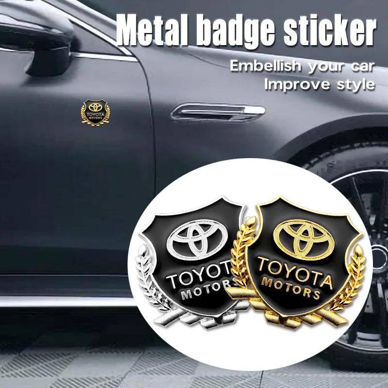 2026 Neu Für Toyota 3D Metall Auto Karosserie Kofferraum Aufkleber Emblem Abzeichen Decals Dekoration für Toyota Chr rav4 Yaris prius avensis Corol