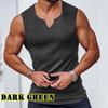 New Men Summer Tank Top Solid Color Sleeveless Vest Tops Gym Fitness Workout Clothes V-Neck Athletic Shirt Muscle Training Bodybuilding Tank Tops