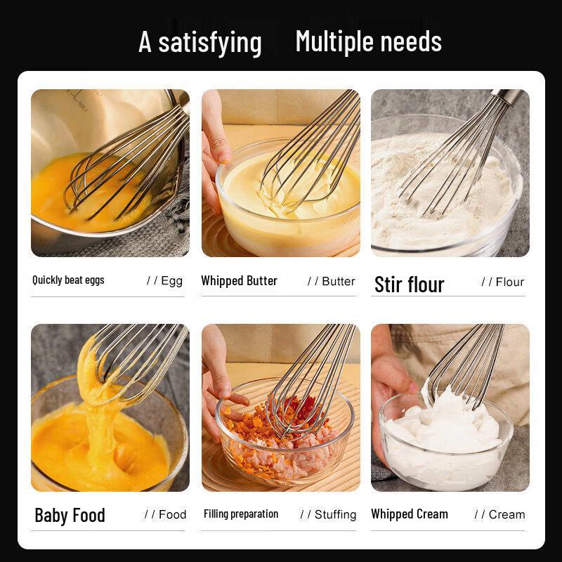 304 Stainless Steel Handheld Egg Whisk