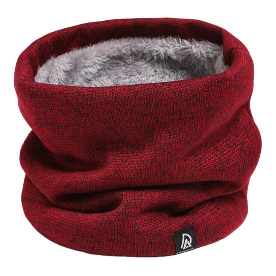 Men Scarf Winter Plush Lining Solid Color Scarf Solid Color Letter Logo Thickened Velvet Warm Knitting Neck Gaiter