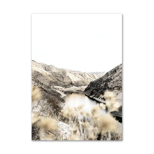 Roman Column Dandelion Reed Mountain Fall Wall Art Canvas Painting Pictures Nordic Posters And Prints For Living Room Decoration