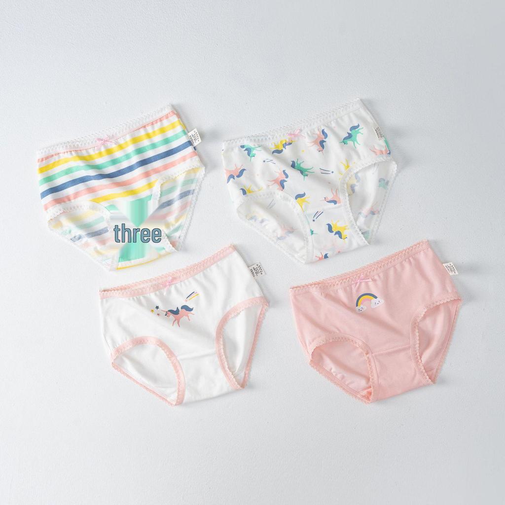 Girls' Custom Anti-Chafing Antibacterial Boxer Briefs & Triangle Shorts - 3 Pack