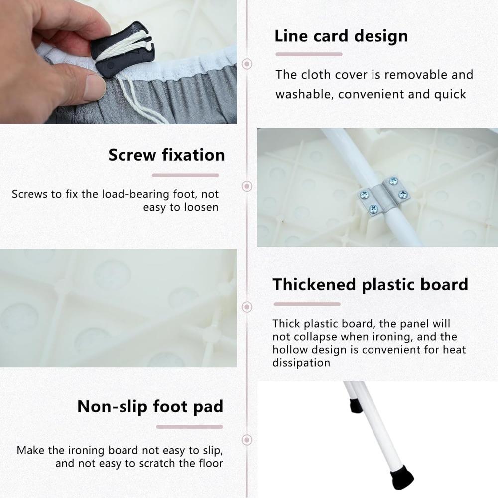 Tabletop Ironing Board 23.6" L X 14''W X 7''H with Removable Sleeve Board - Folding Legs Cotton Cover Travel Countertop Iron Board