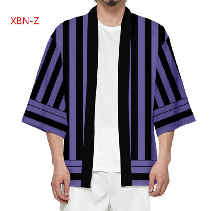 Capa de cosplay Haori Anime Demon Slayer's Blade Kimono Kilamon Tanjirou Nidou con el mismo estilo