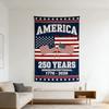 America 250th Semiquincentennial Tapestry Patriotic USA Flag Print Polyester Wall Hanging for Living Room 17762026 Independen