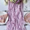6pcs Purple Table Runner 90*180CM Rustic Gauze Wedding Reception Table Decor Boho Table Cloth Runner Baby Shower Home Decor