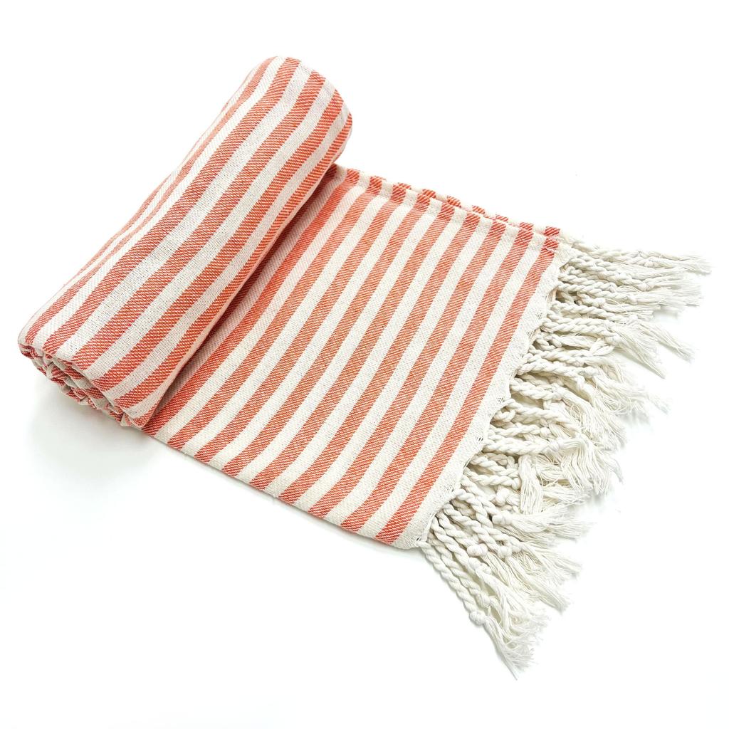 TURKISH Classical Series Beach Towel | 71 x 39 in | Extra Large Wearable Turkish Bath Towel | Premium Luxury Striped Linen