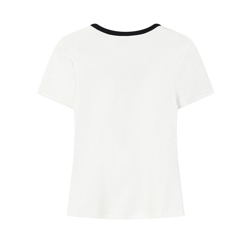 FILA Original Simple Classic Retro Sports Casual Comfortable Slim Fit Short Sleeve T-Shirt Women tops F61W629107FWT