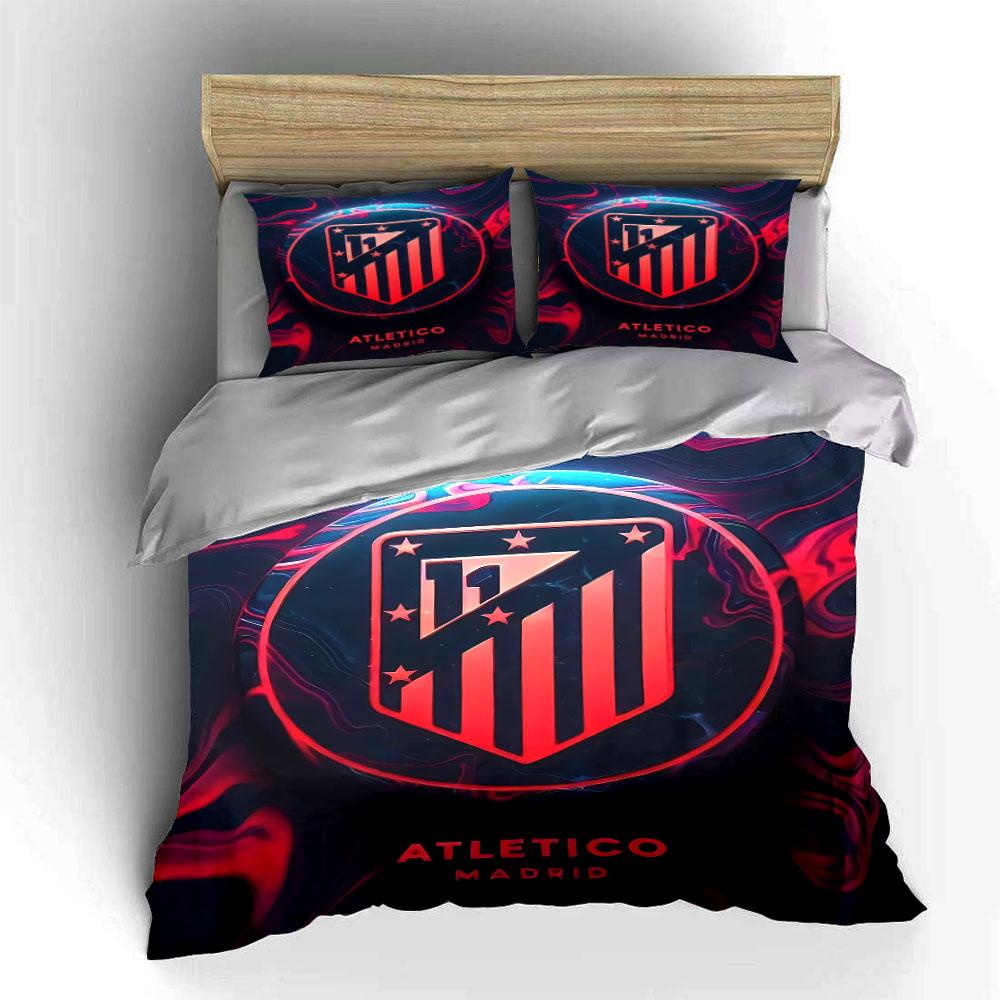 """Atletico Madrid Bettwäscheset"" Bettwäsche Bettbezug-Set Bettbezug Kissenbezüge""" (1 * Bettbezug 2 * Kissenbezüge, ohne Bettdecke)
