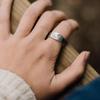 Vintage Ring Forest Mountain Sunset Nature Landscape Carved Ring for Women Men Open Adjustable Jewelry Fashion Ring