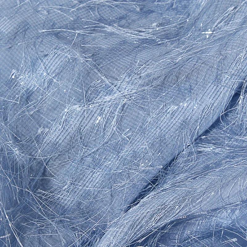 1 Yard Velvet Tassel Feather Mesh Fabric for Diy Sewing, Party Stage Performance, Background Fabric, and Display Tablecloth