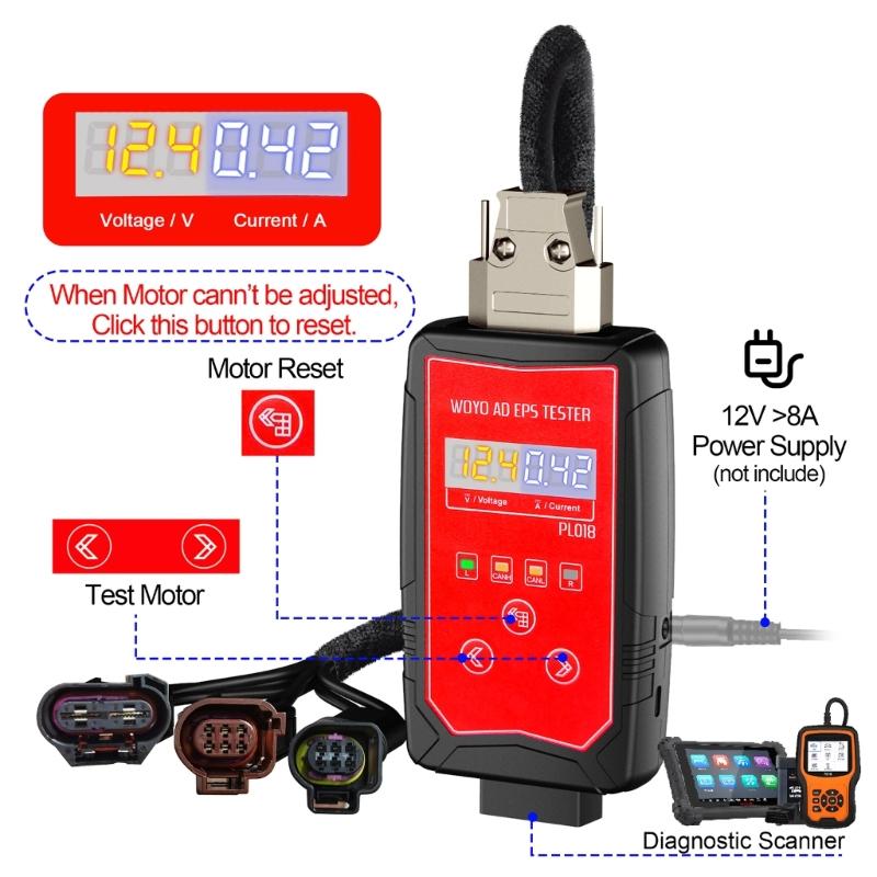 Profession for PL018 Simulate Torque Sensor Electric Power Steering Vehicle Diagnostic Tool Wheel Steering Motor Tester