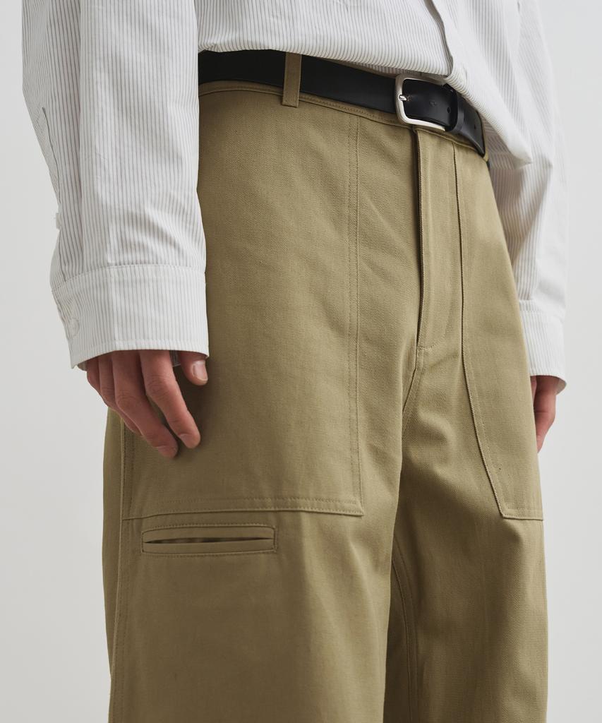 DRAW FIT Wide Fatigue Chino Pants [Beige]