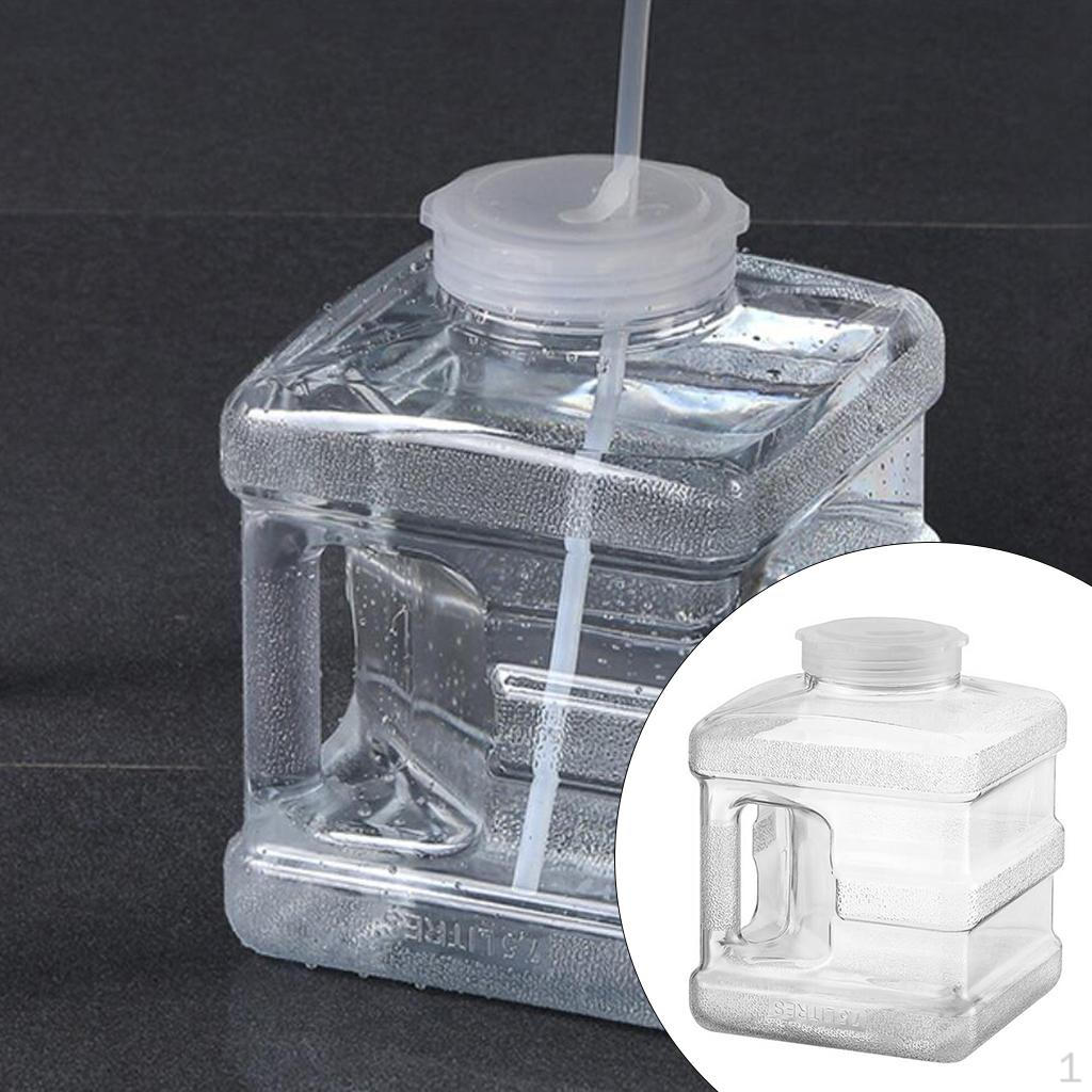 Square Water Bottle with Big, Large Capacity Storage for Outdoor Camping,, Grill, RV, 7.5L