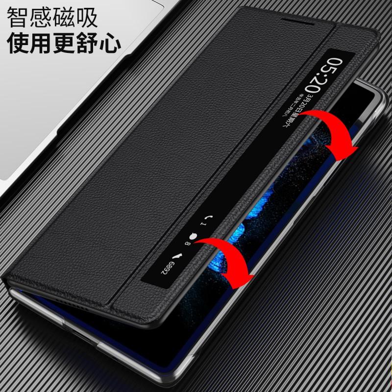 Slim Full-Body Protective Case Vivo X Fold With Side Window Smart Flip Cover Stand Function PC Material Anti-Scratch Drop