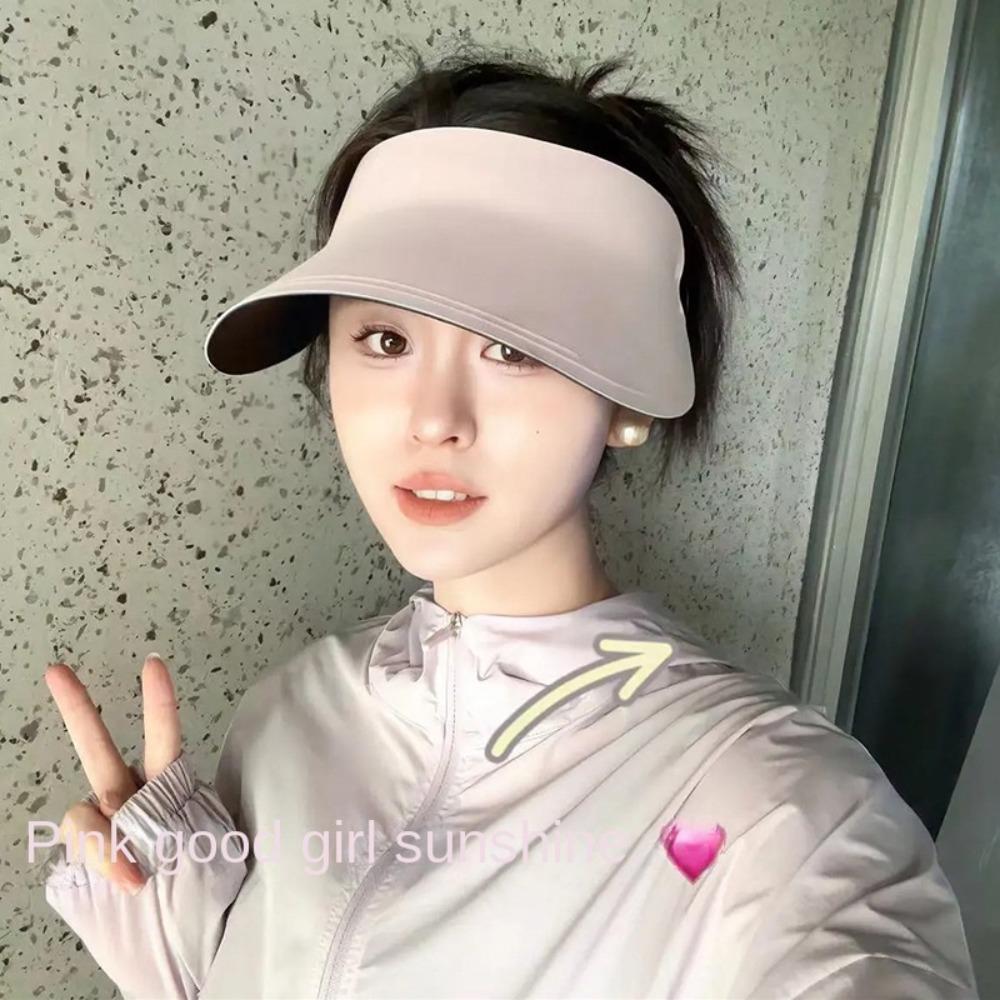 Breathable Seamless Visor Cap Foldable Beach Cap UV Protection Sunscreen Empty Top Cap  Summer