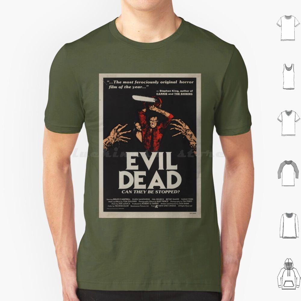 Evil Dead T Shirt Big Size 100 Cotton Horror Movie Dead Halloween Film Vintage Zombie Retro Funny Evil Dead Ash Bruce Campbell