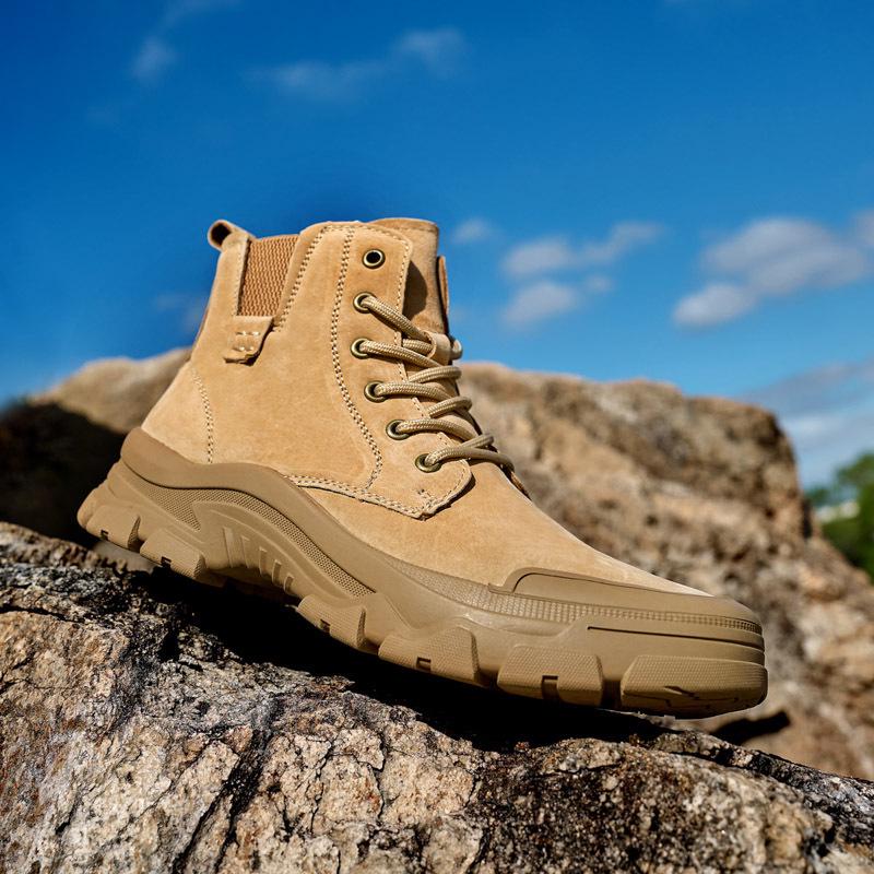 Men's Retro Martin High-top Hiking Boots - Spring/Autumn Outdoor Fashion Short Boots, Plus Size Available.