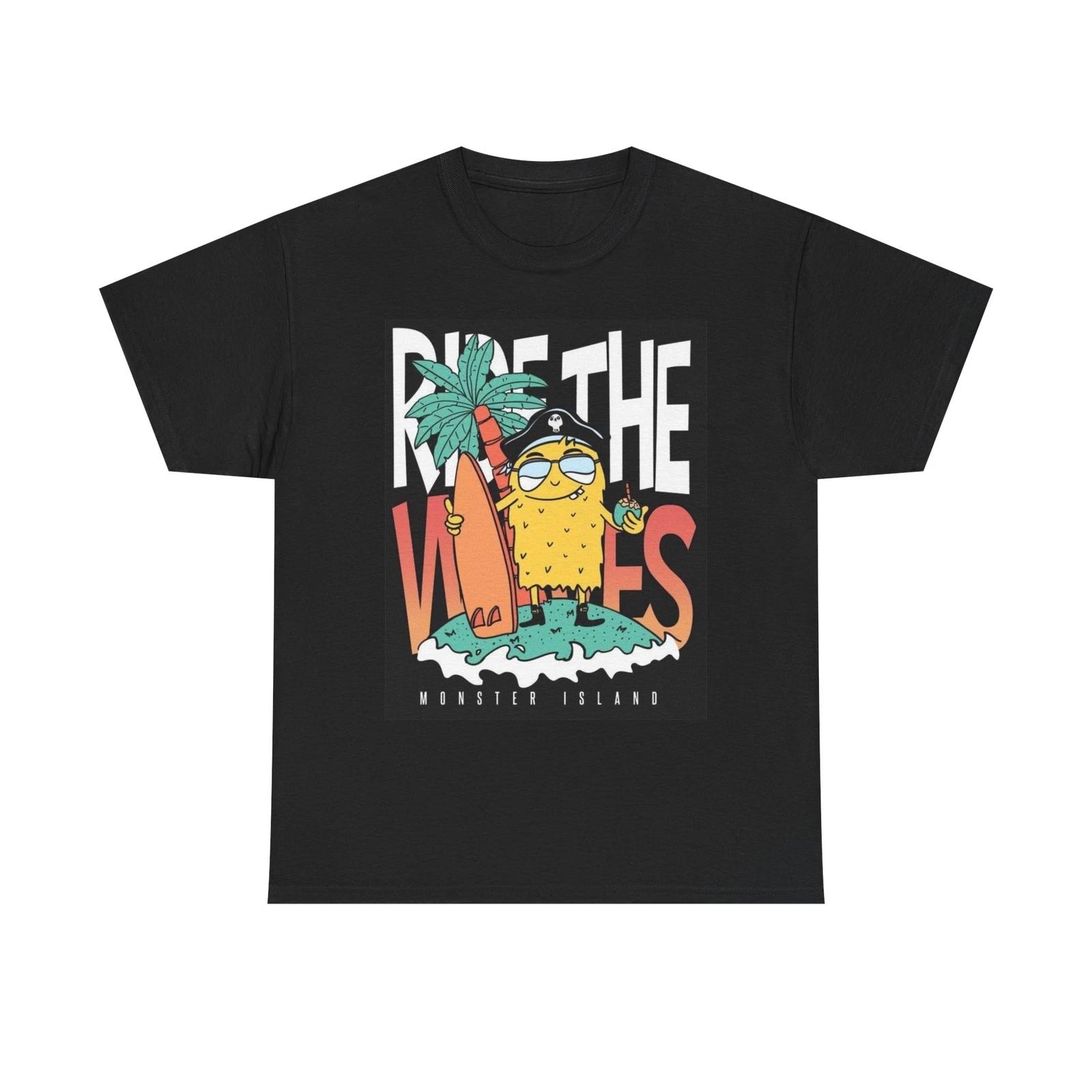 Men s and Women s T-shirts Ride The Waves Surfing Graphic XXXL