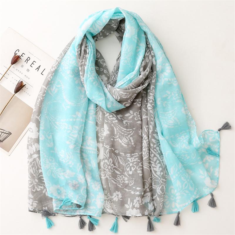 Soft Linen Cotton Scarf Shawls Women Luxury Premium Foulard Femme Long Spotted leopard print Tassel Scarfs Scarves Echarpe