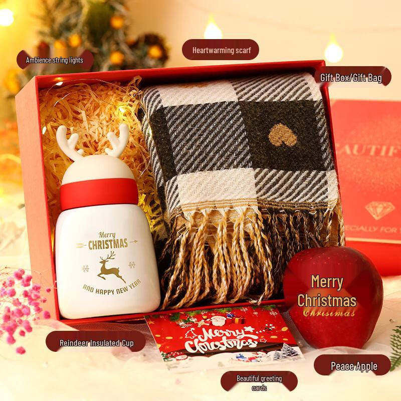 Christmas Gift Set with Mug, Scarf & Apple Set-45