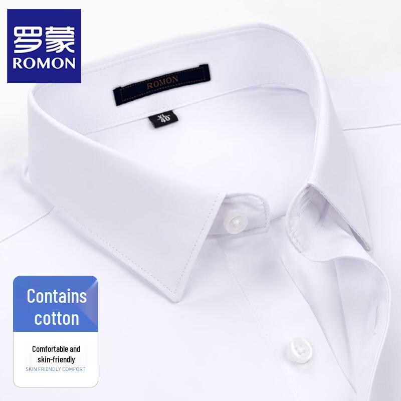 Romon Men s Casual Cotton Blend Long Sleeve Shirt 40