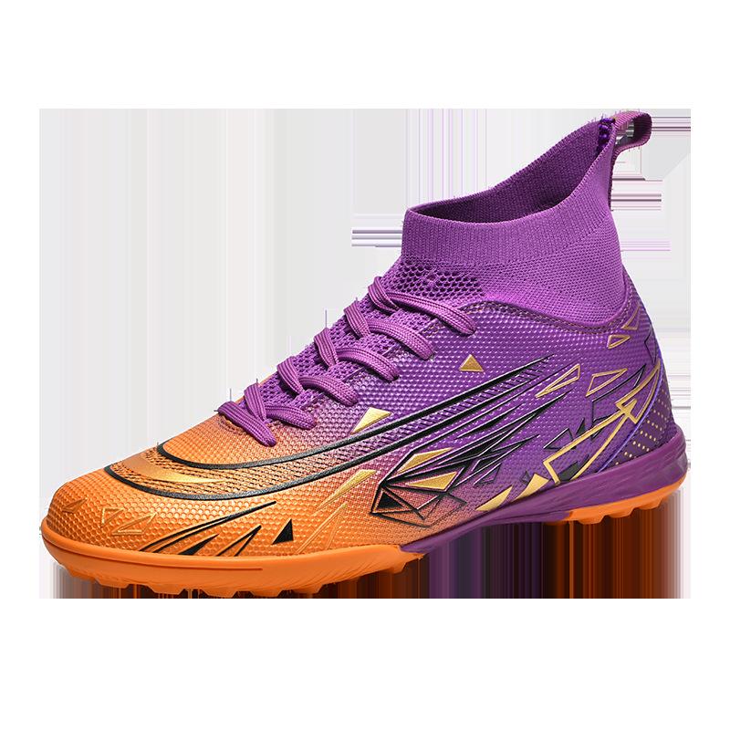 New football shoes for teenagers, long nails, broken nails, football shoes, actual combat outdoor sports high top