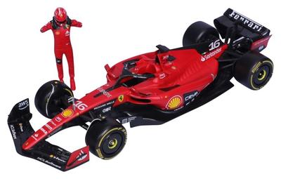 BURAGO Ferrari SF23 2023 No 16 Leclerc with Figure Finished Product 1/24 C.